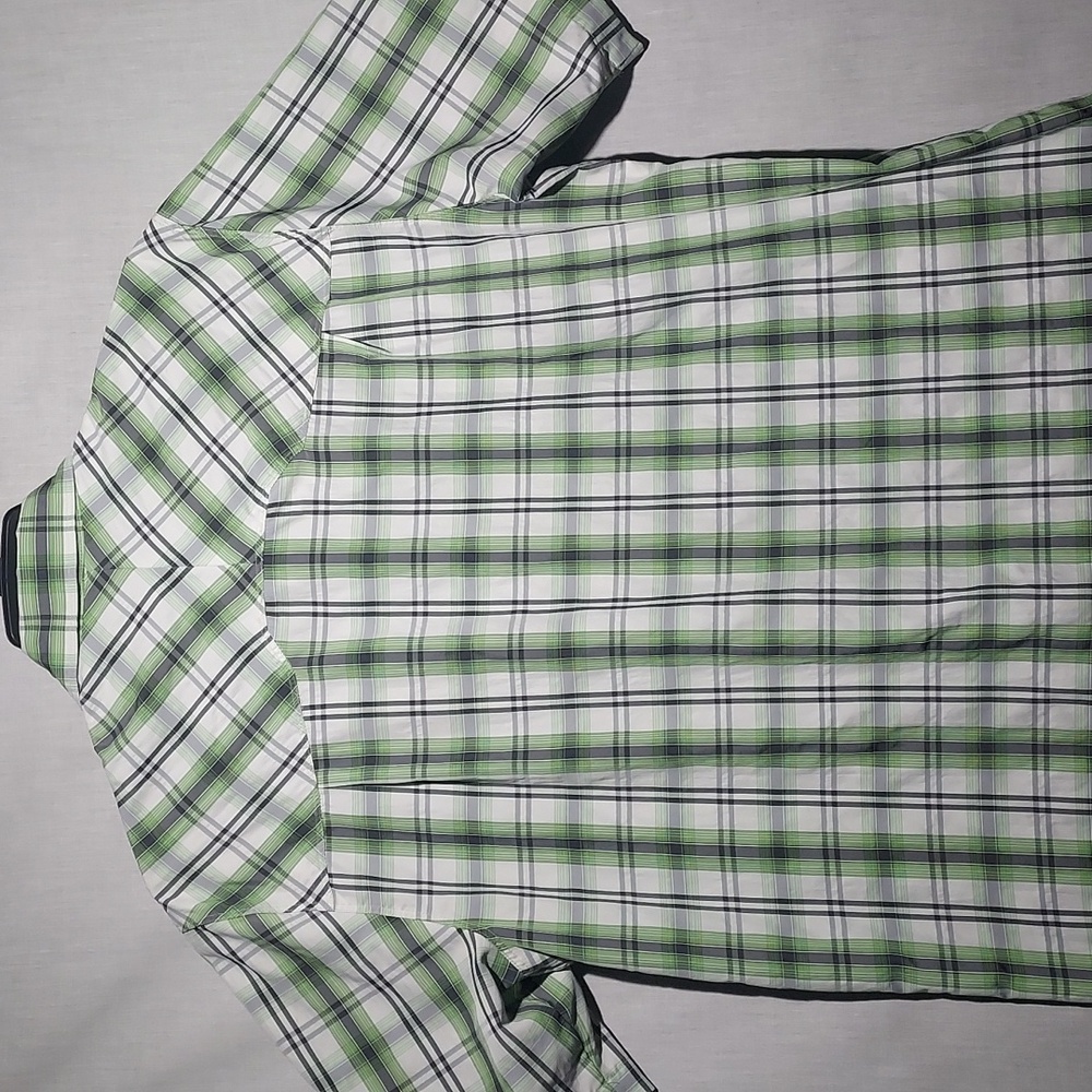 Woolrich Outdoor Performance Blend Lightweight Snap‎ Button Plaid Mens Shirt Lrg - Picture 3 of 5